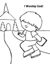 I Worship God Coloring Page