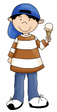 Boy with icecream png
